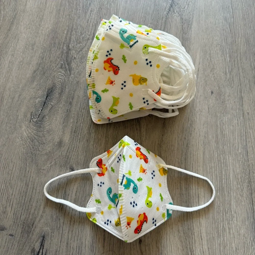 Dinosaur Print Disposable Toddler Face Masks (30pcs)